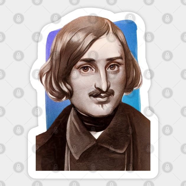 Russian Novelist Nikolai Gogol illustration Sticker by Litstoy 